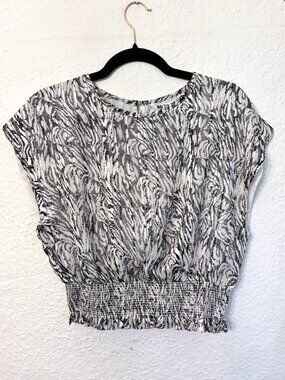NWT Walter Baker Sleeveless Chiffon Metallic Bengal Print Blouse Sz M Whimsigoth